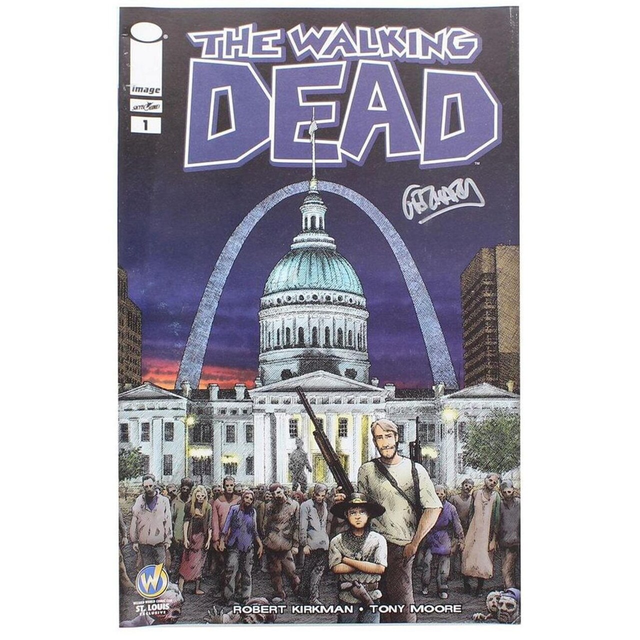 Image Comics The Walking Dead #1 | WW St Louis Color Cover | AUTOGRAPHED - Gerhard